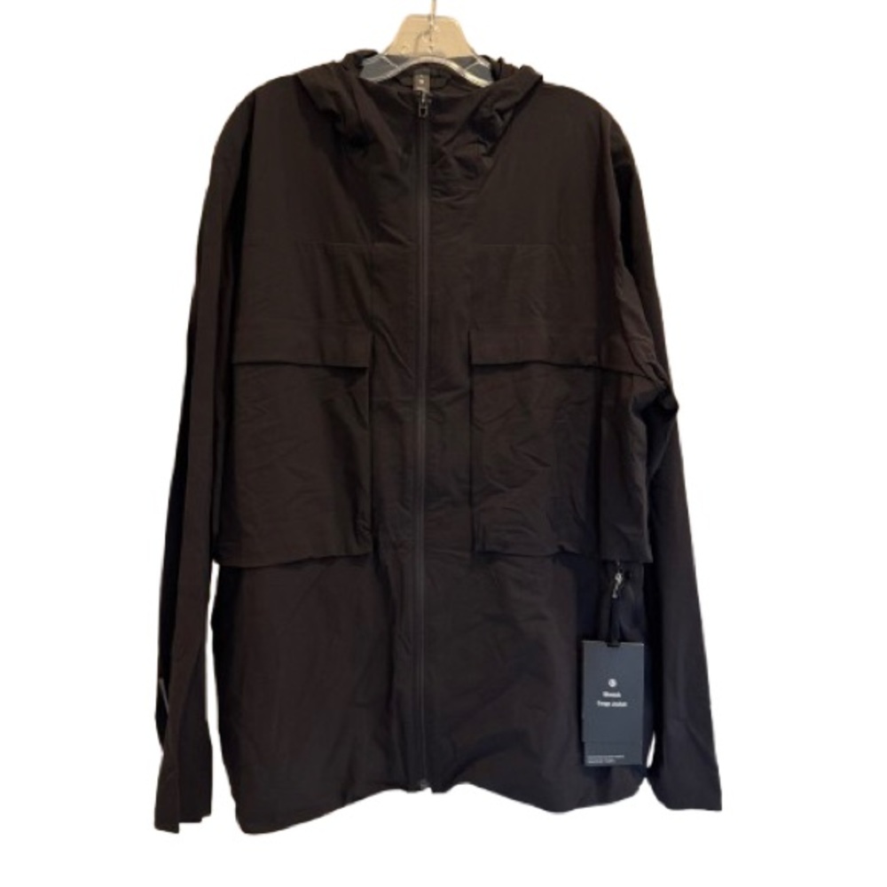 NWT Lululemon Men’s Weather-Resistant Black Rain Jacket, Size XL